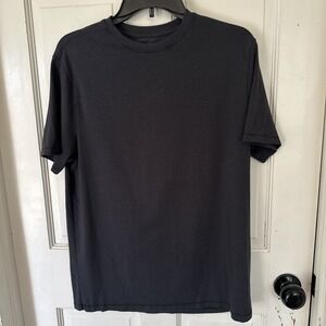 William Rast Men's T-shirt Medium Black Short Sleeve Crew Neck Pima Cotton Modal